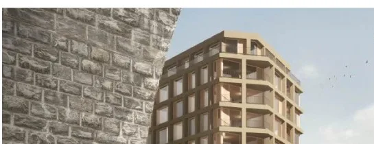 Tivoli Sud, Neuchâtel — Tivoli Sud, insertion urbaine à l'angle sud